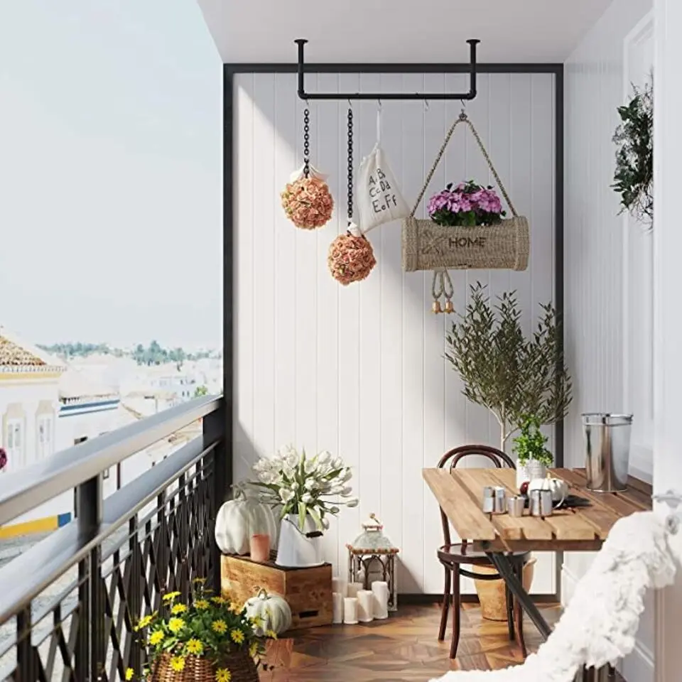 Parya Home Industrieel Ontwerp Wandgemonteerde Kledingstang - 92cmx3cmx7.5cm