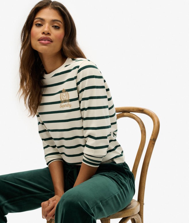 Country Club Long Sleeve Stripe Top