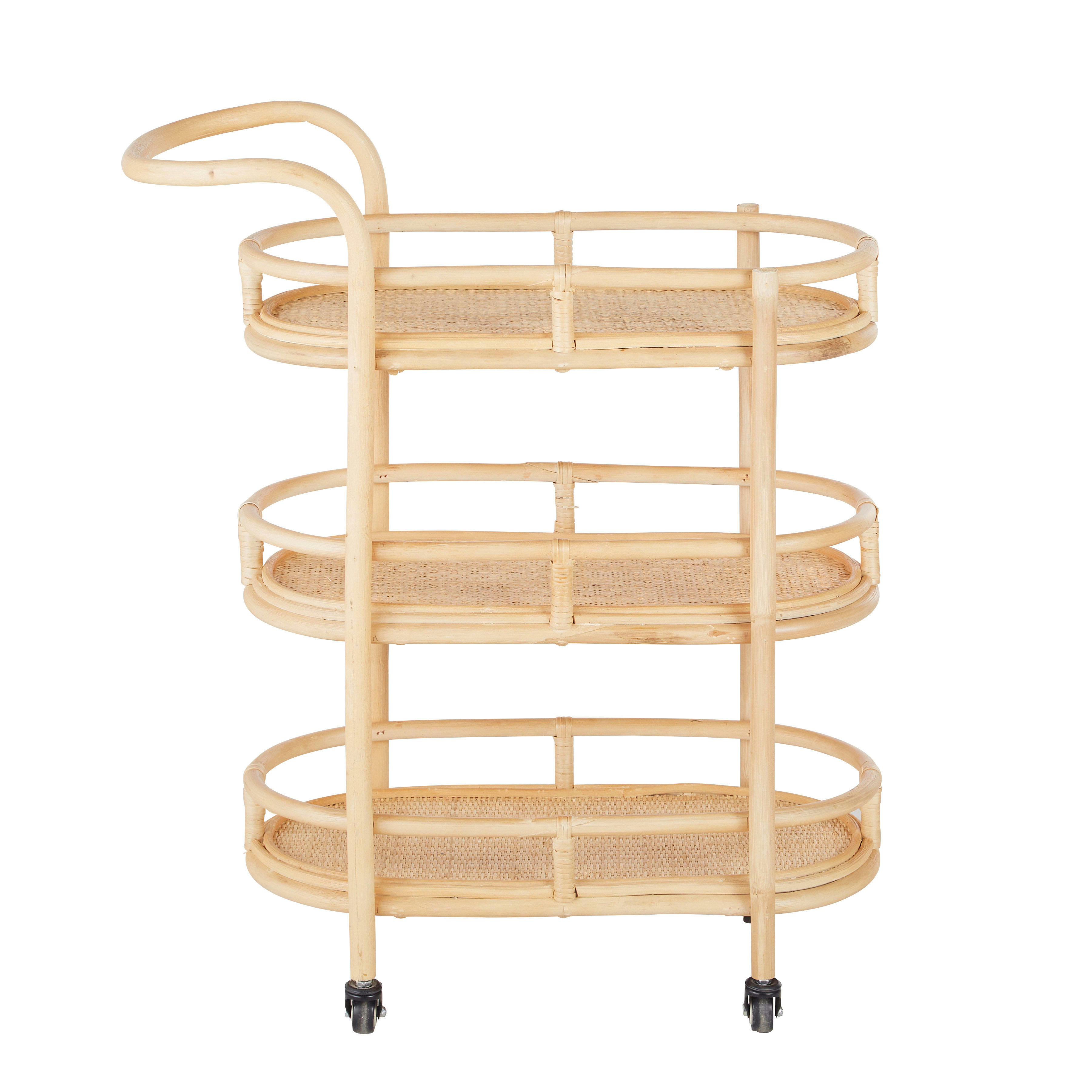 GALADRIEL - Desserte à roulettes en rotin