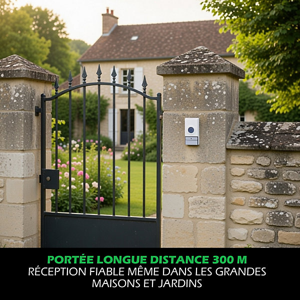 Carillon et bouton de sonnette sur piles