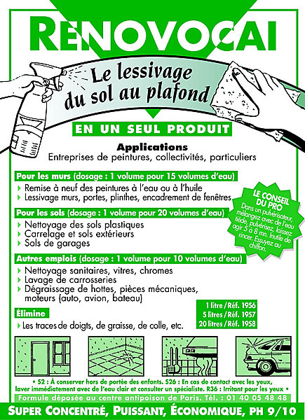 Lessive du sol au plafond Rénovocai 1L
