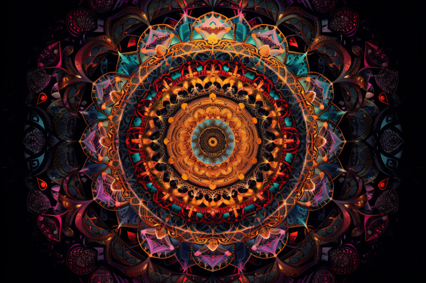 Fototapeta Do Salonu Kolorowa Mandala 90x60cm