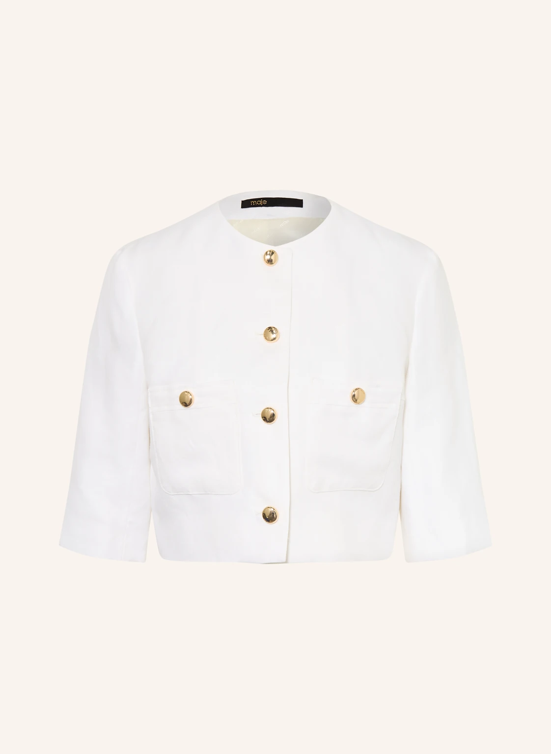 maje Blazer mit Leinen und 3/4-Arm
