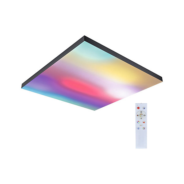 Panneau LED Velora Rainbow dynamicRGBW carré 595x595mm 31W 2820lm RGB  Noir gradable