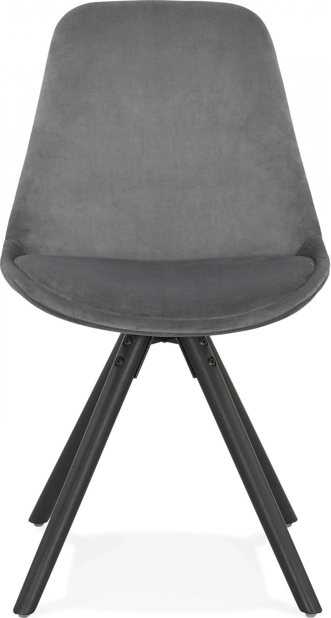 JONES - Chaise Tissu Gris H. assise 46 cm rembourré