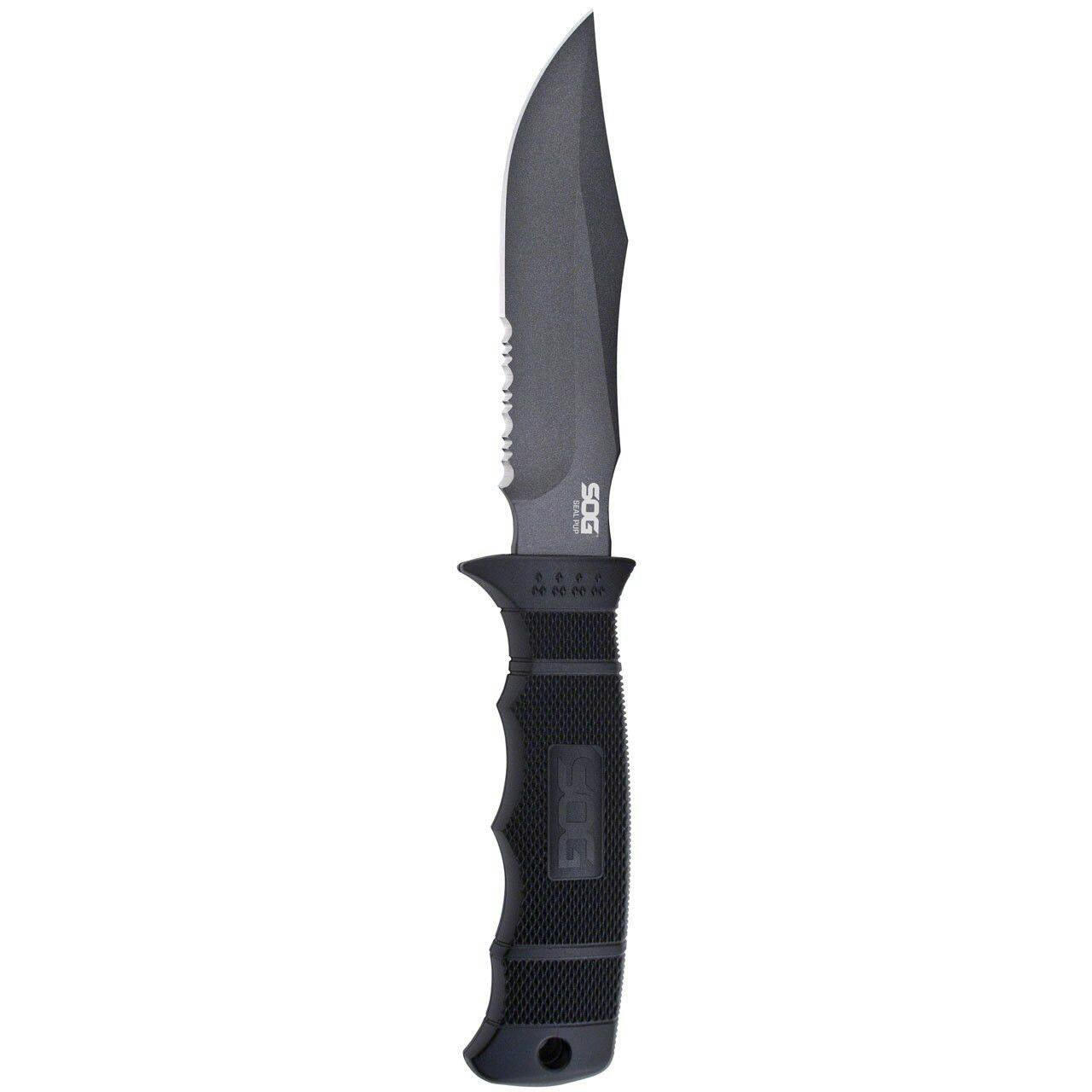 SOG Tactical Hunting Knife w/ Nylon Sheath & Belt Attachment, 4-3/4-in