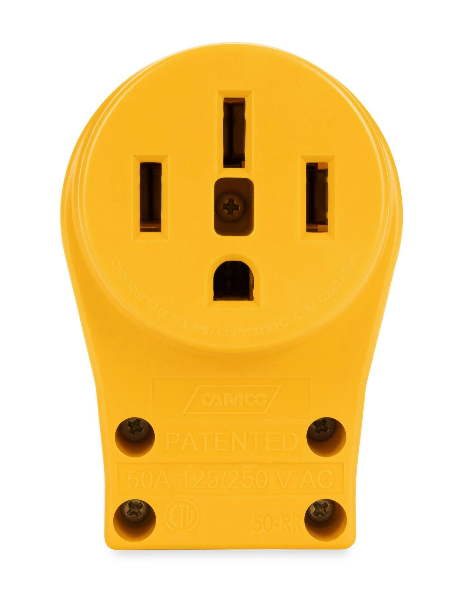 Camco PowerGrip RV 50A Female Replacement Receptacle