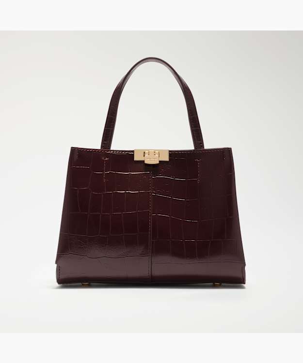Dinkydorianna Burgundy - Structured Top-Handle Bag