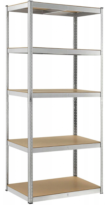 Regał magazynowy metalowy 5 półek wciskany 875kg 180x90x30cm