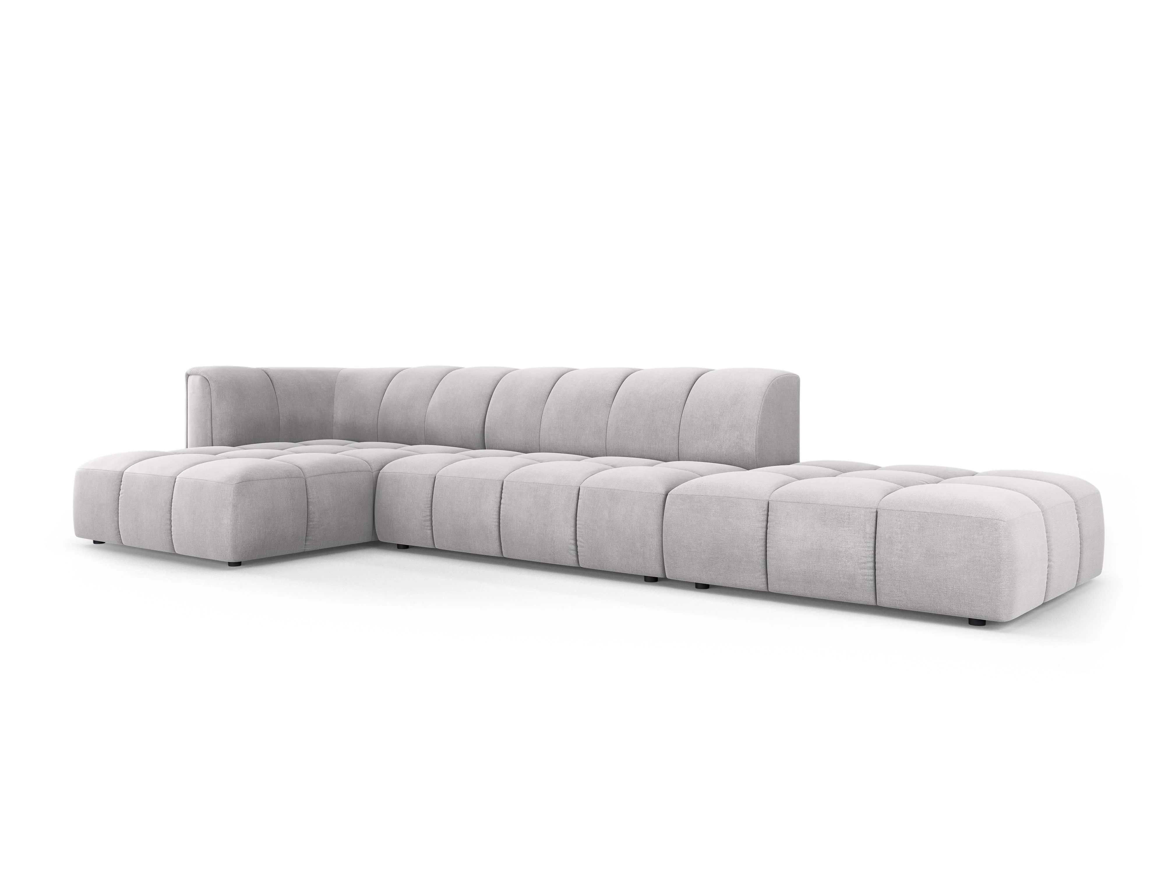 Hoekbank Francesca chenille links 5-zits