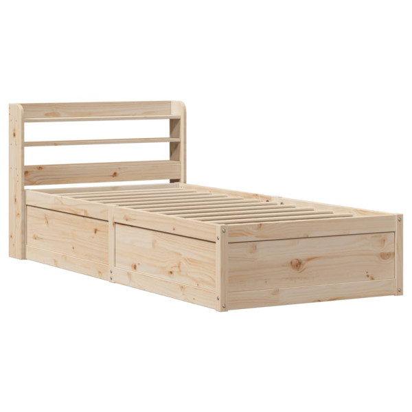 Łóżko Drewniane Rama Łóżka Sofa Brązowe Do Sypialni Pokoju 75x190 cm