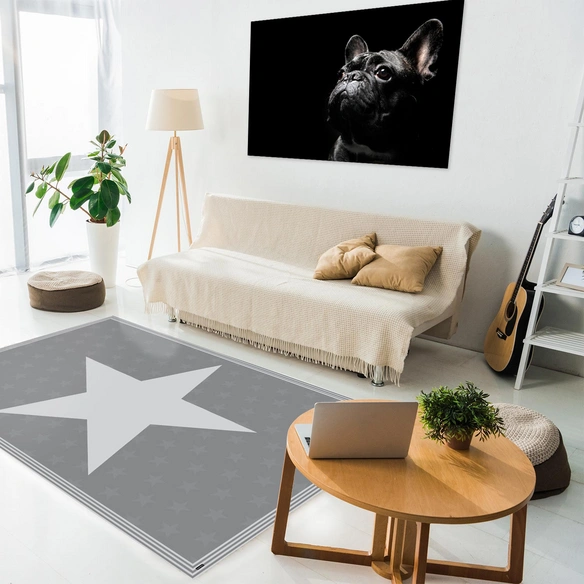 Vinyl Teppich »Stella«, BxL:203 cm x 136 cm, grau