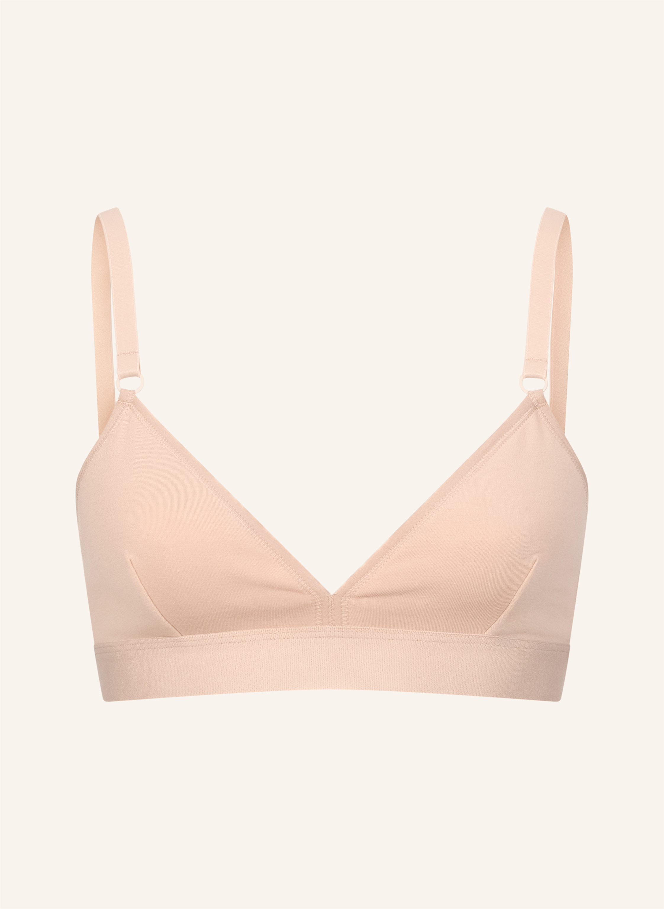 erlich textil Casual Cotton Triangel Bralette bügellos mit Baumwolle (aus kontrolliert biologischem Anbau) - verstellbare Träger