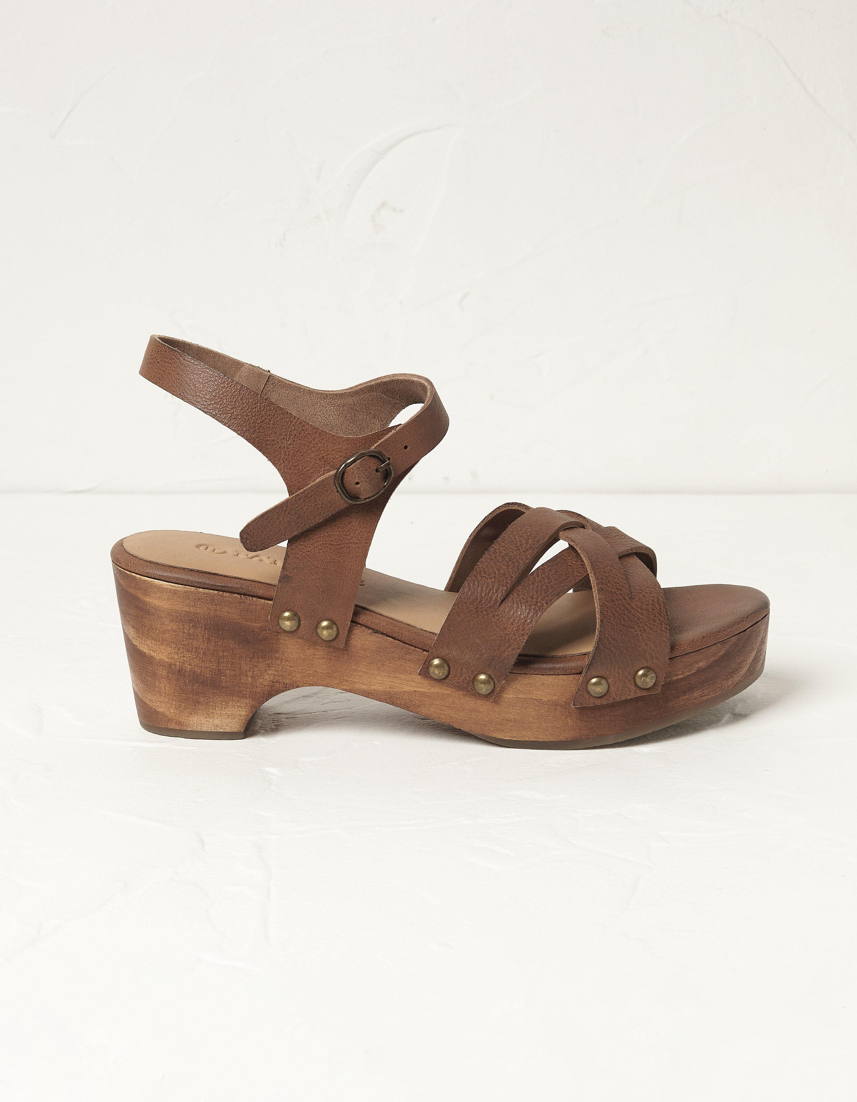 Leather Clog Sandals