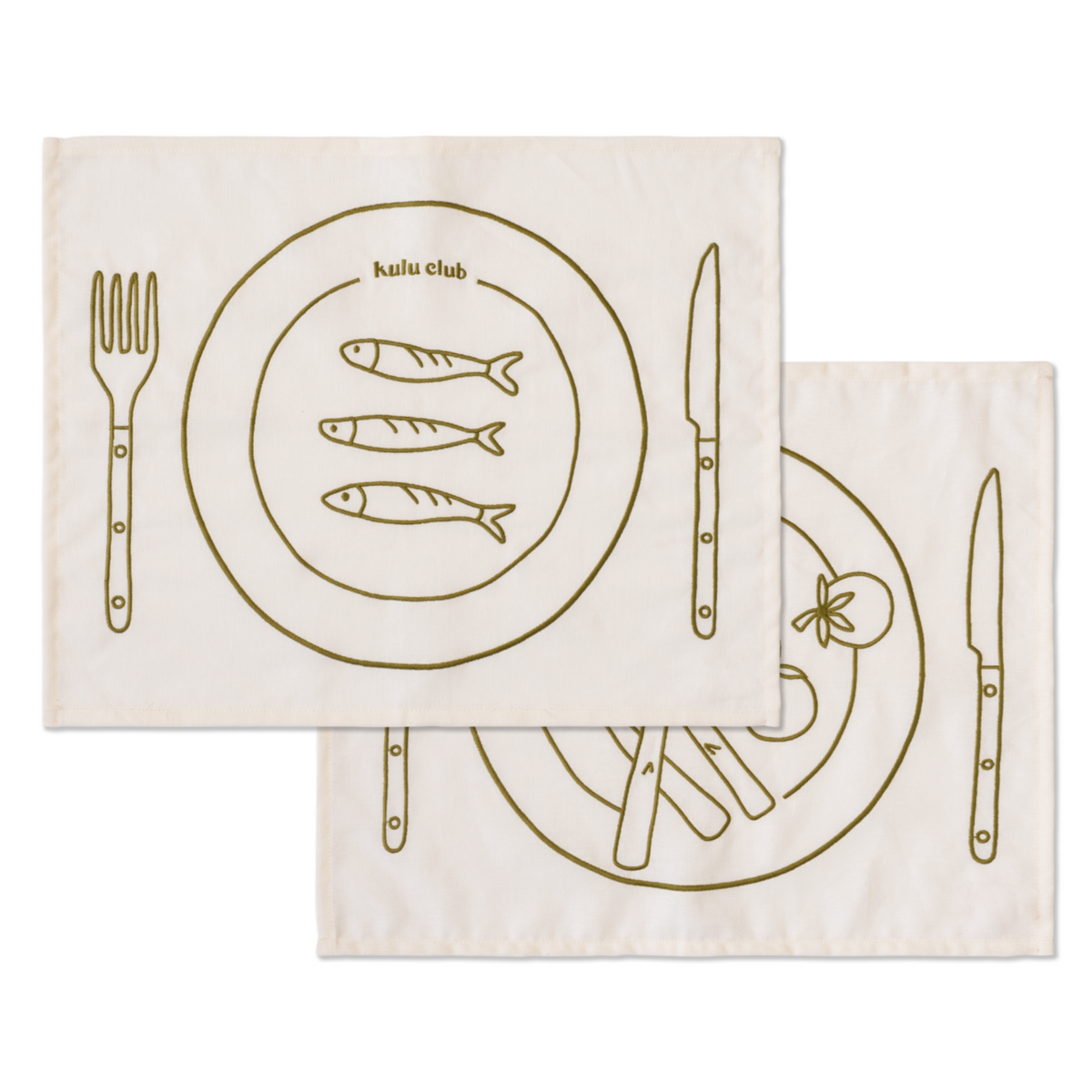 Kulu Club placemats - bistro borden - linnenmix - set van 2