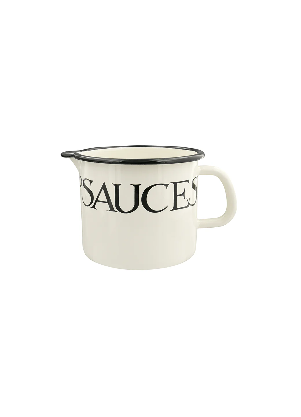 Black Toast Large Enamel Jug
