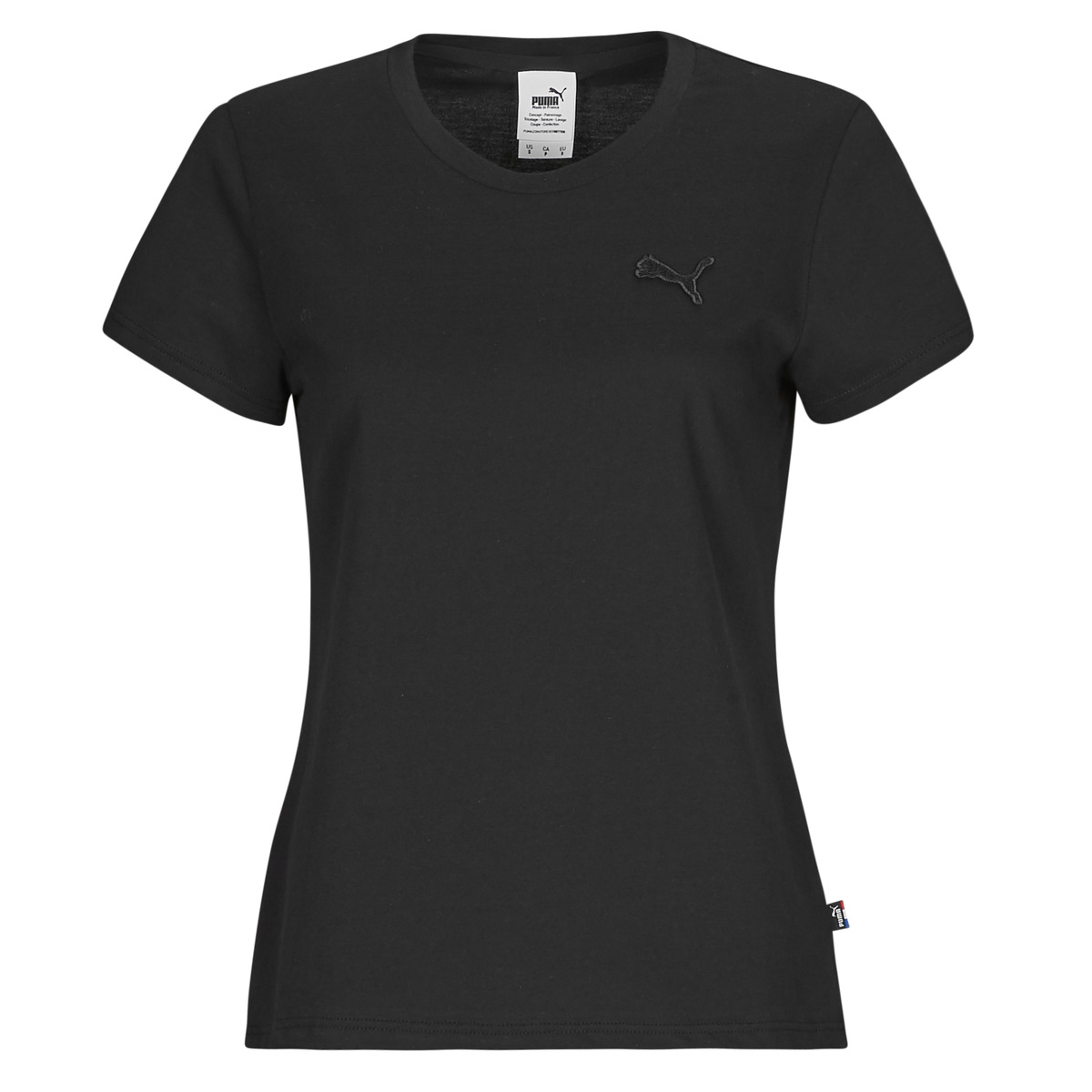 Puma - TEE W MIF BADGE BRODE - Black