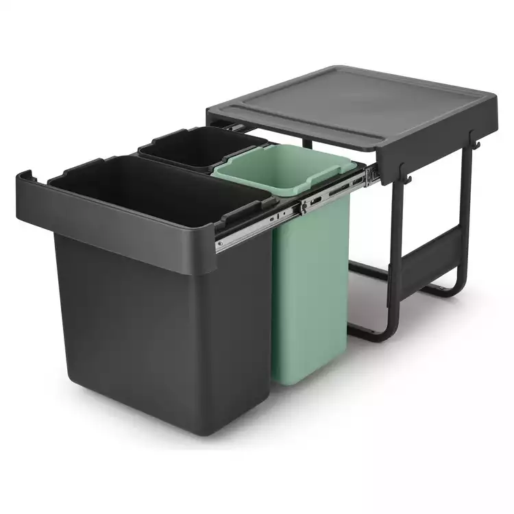 Brabantia Sort & Go 10 10 20 Litre Built-in Bin - Dark Grey