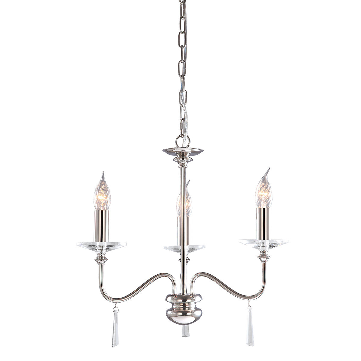 Lampa wisząca polerowany nikiel Finsbury Park 3xE14x60W Elstead