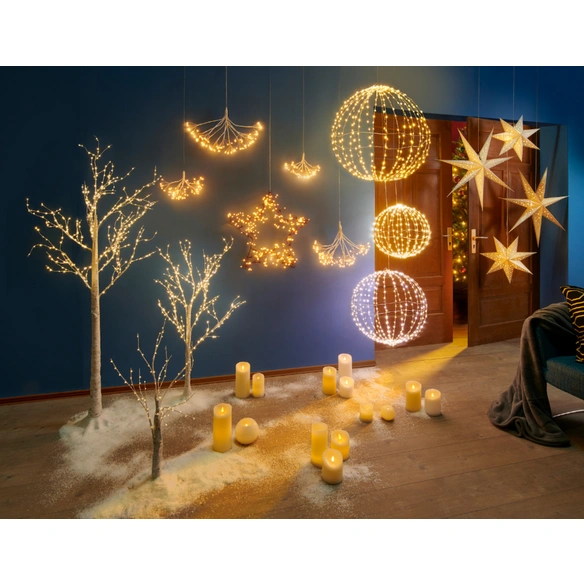 LED-Kerze »Rustic«, Ø 9 cm, creme, Timer