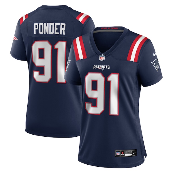 Elijah Ponder New England Patriots Nike Women's Team Game Jersey -  Navy