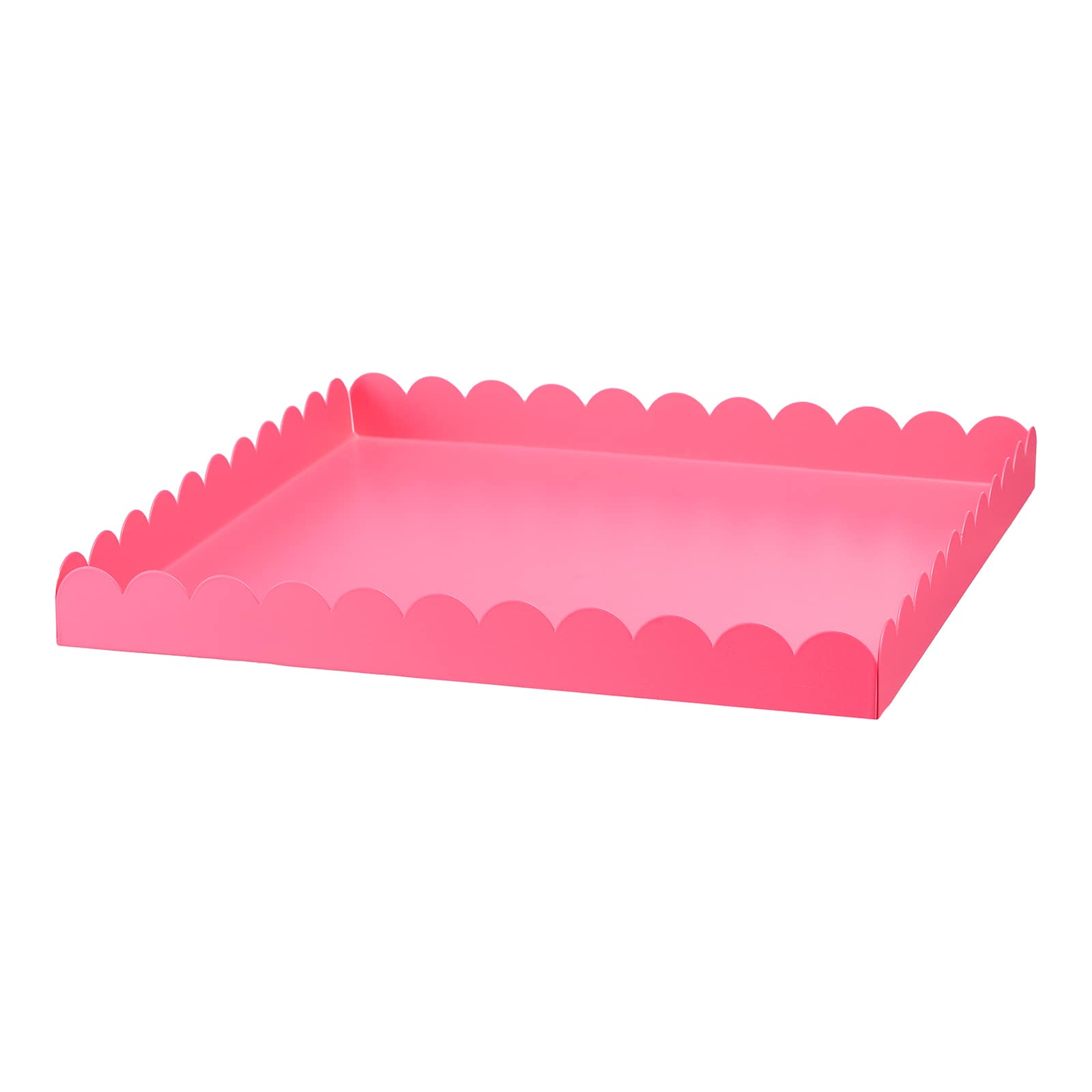 Deko-Tablett Wellenkante Pink,L 300 x B 300 x H 30 mm