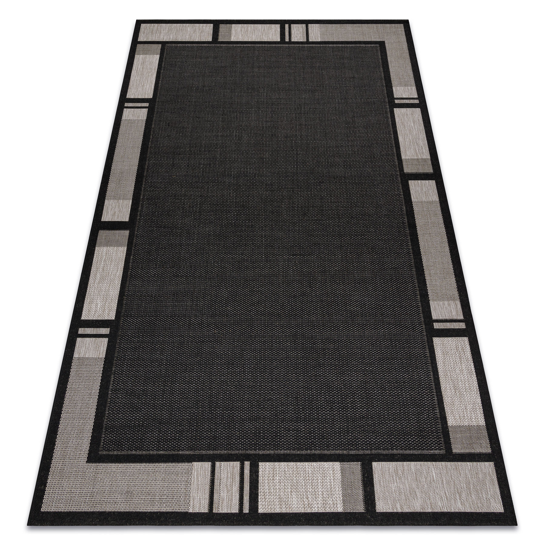 DYWAN SZNURKOWY SIZAL FLOORLUX 20195 CZARNA / srebrny60x110 cm