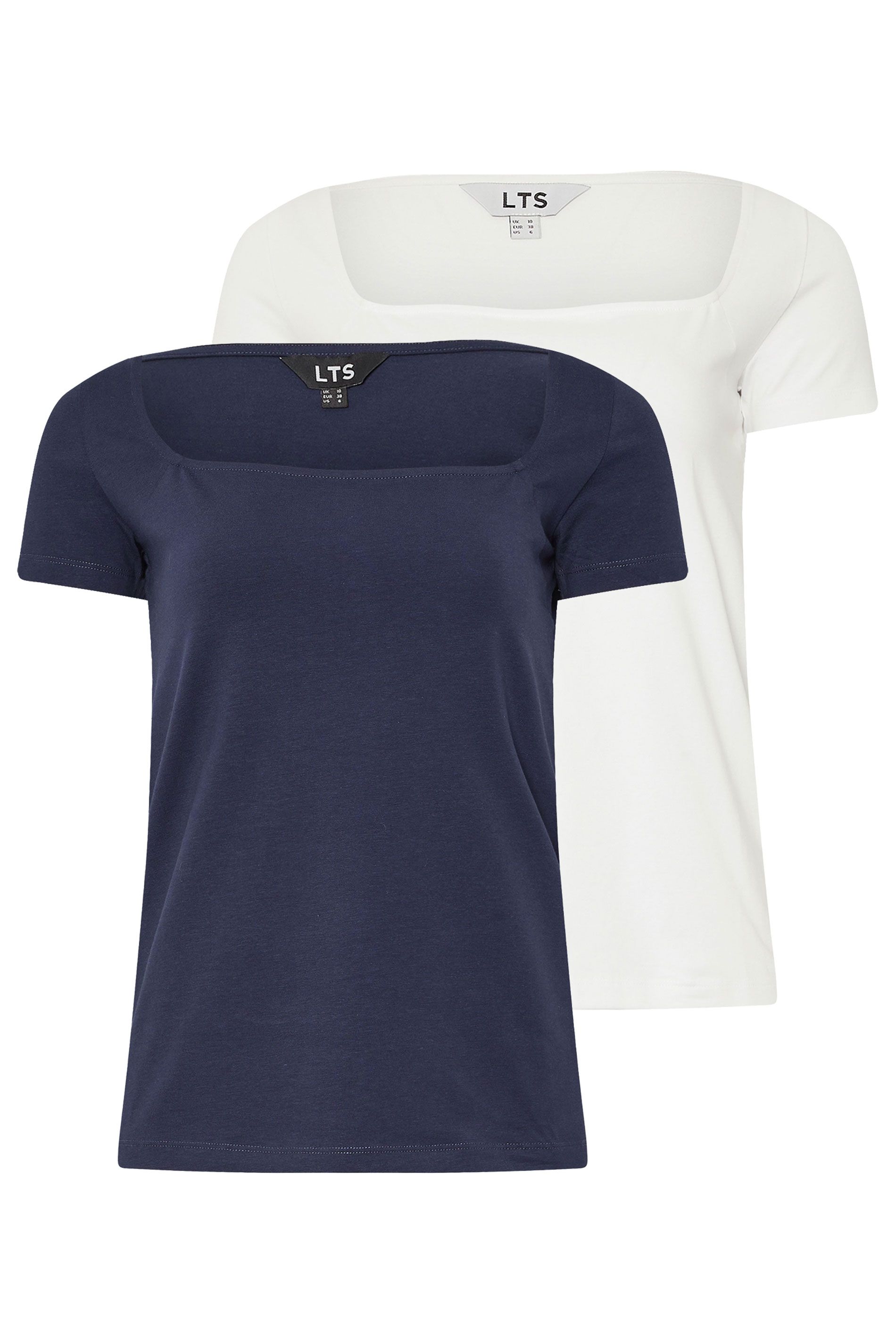 Long Tall Sally Tall 2 Pack Square Neck Tops
