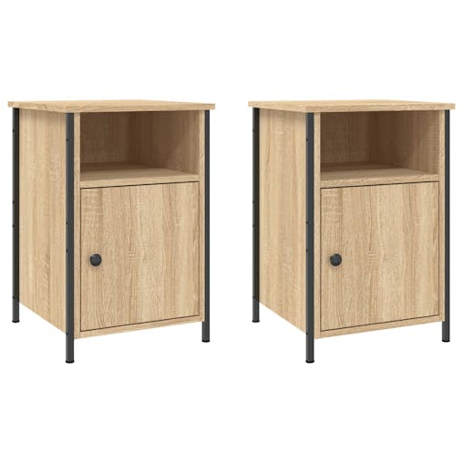 NNEVL Bedside Cabinets 2 pcs Sonoma Oak 40x42x60 cm Engineered Wood