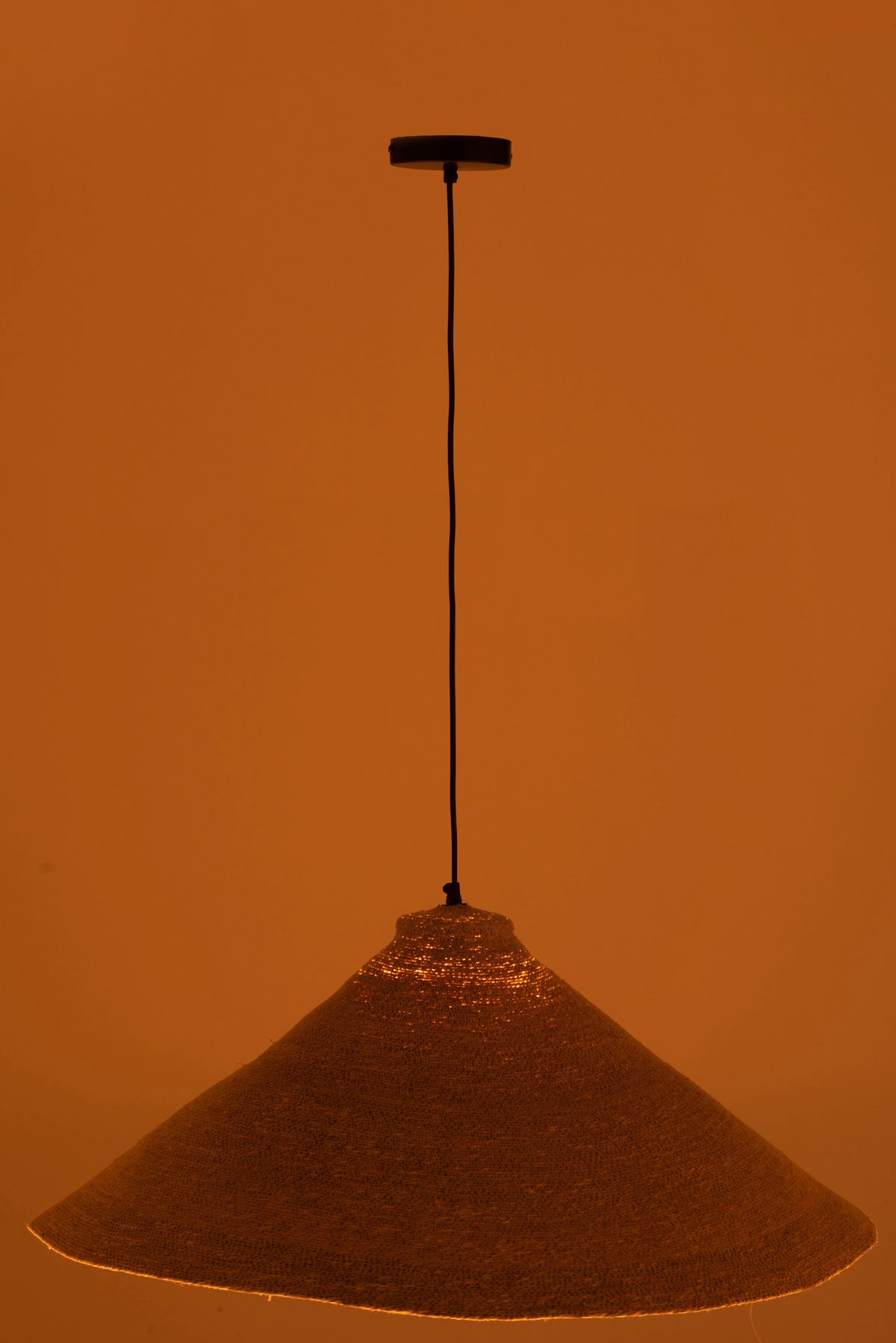 J-Line hanglamp Kegel - zeegras - naturel