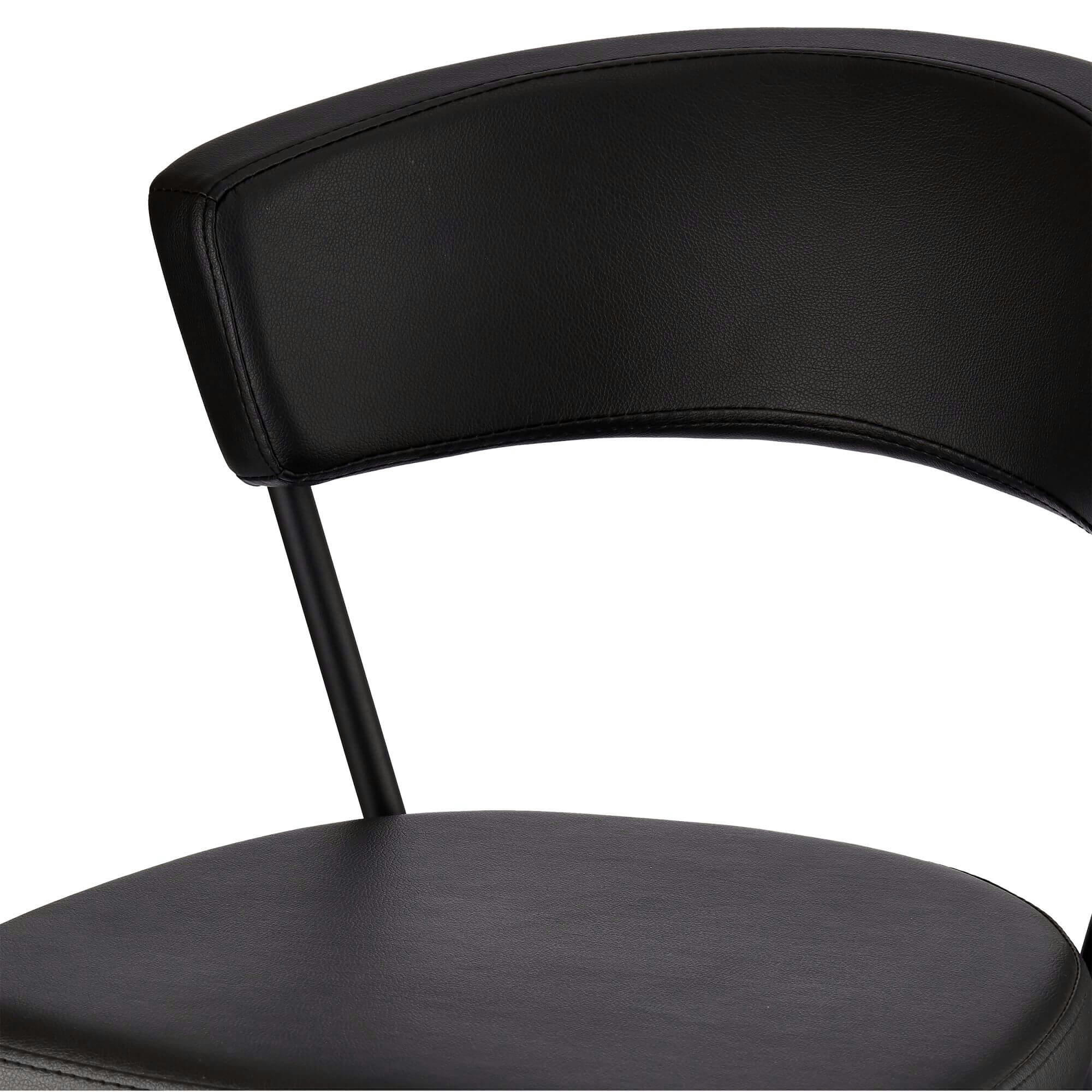 PREBEN - Lot de 4 chaises en simili noir