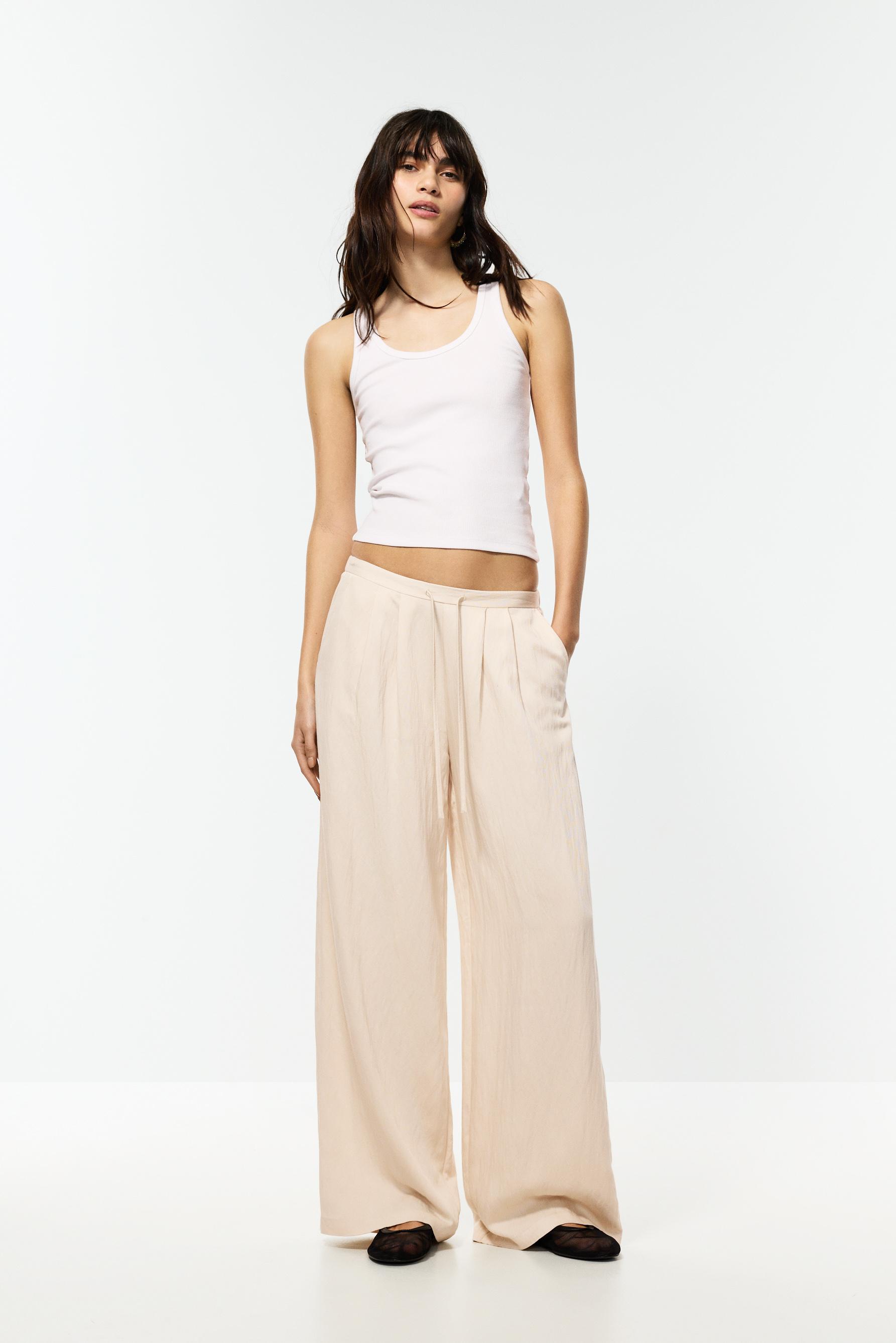 Pantalón wide leg pinzas