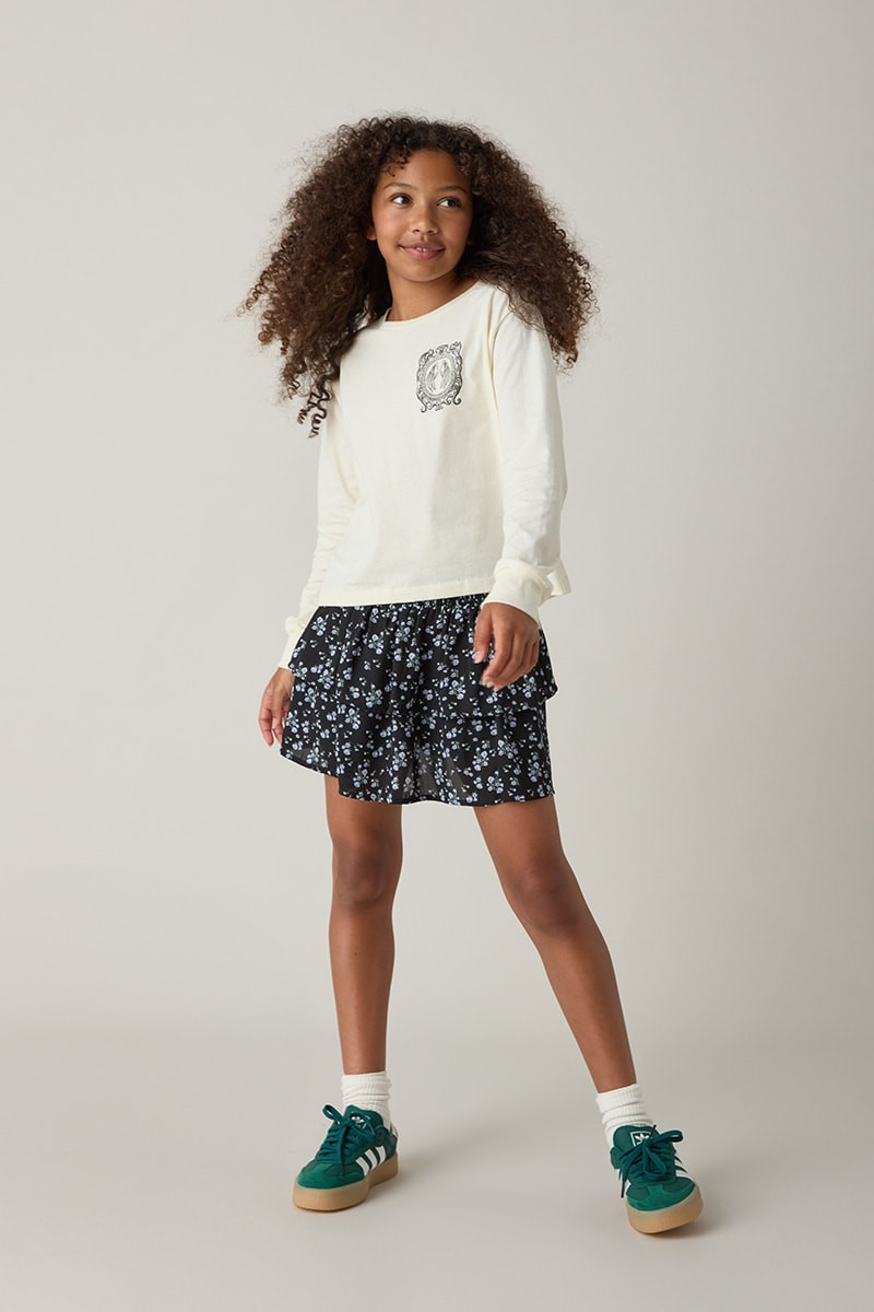 Hello Franki Angel Wing Long Sleeve Crop T for Girls