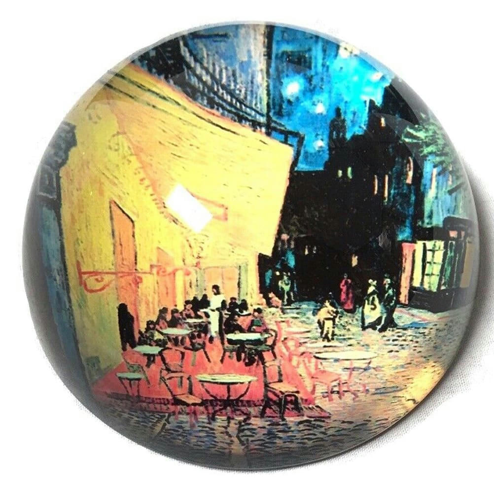 VAN GOGH - Presse papier terrasse du café le soir D8cm