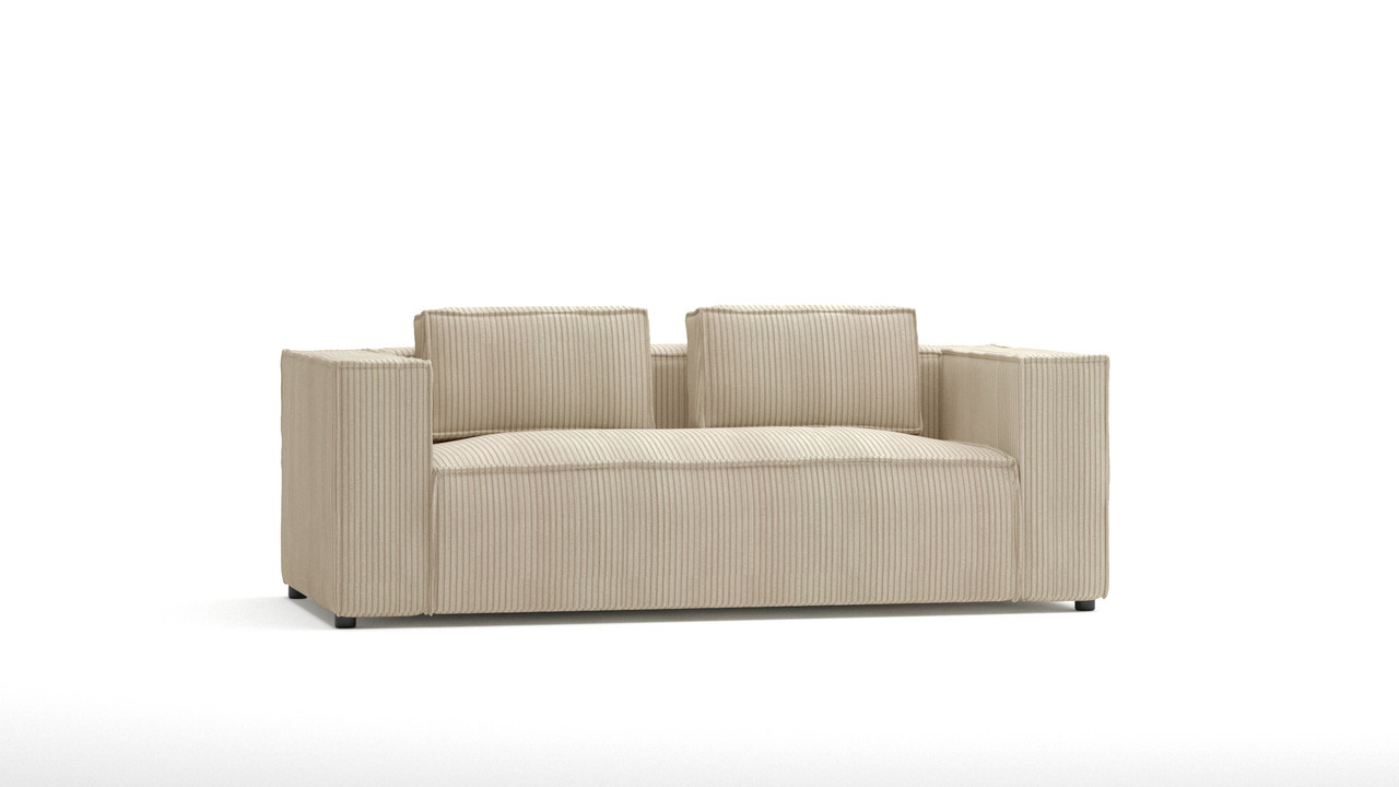 Ropez Cloe sofa 2 osobowa bez funkcji tkanina sztruks beż