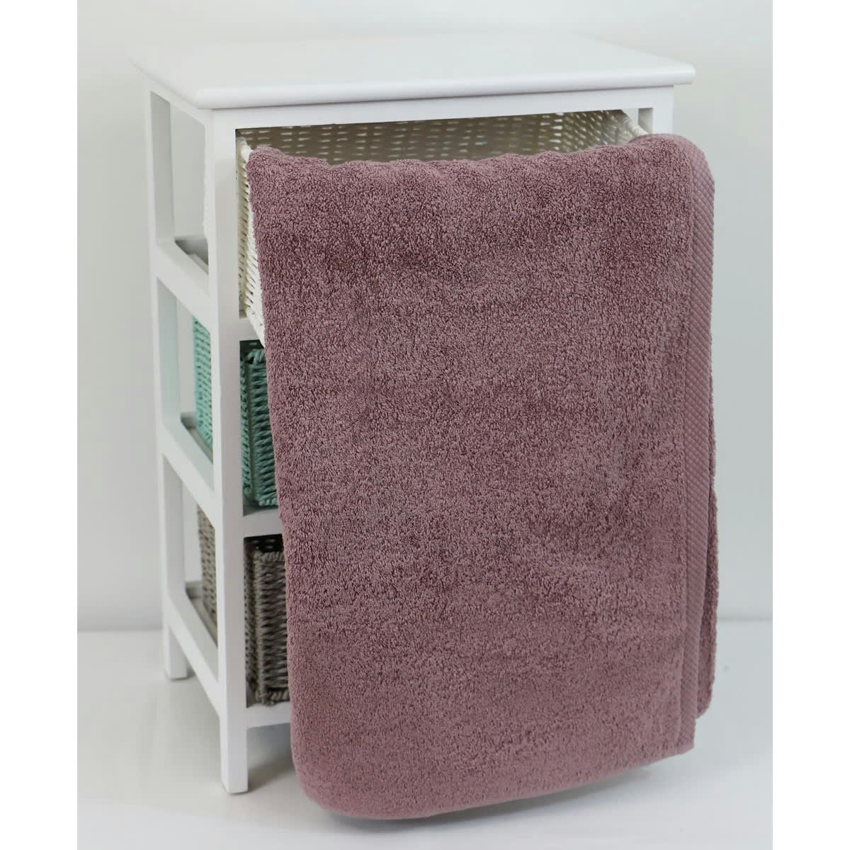 MAXI DB ESSENTIELLE 100X150 - Drap de bain éponge en coton lilas 100x150 cm