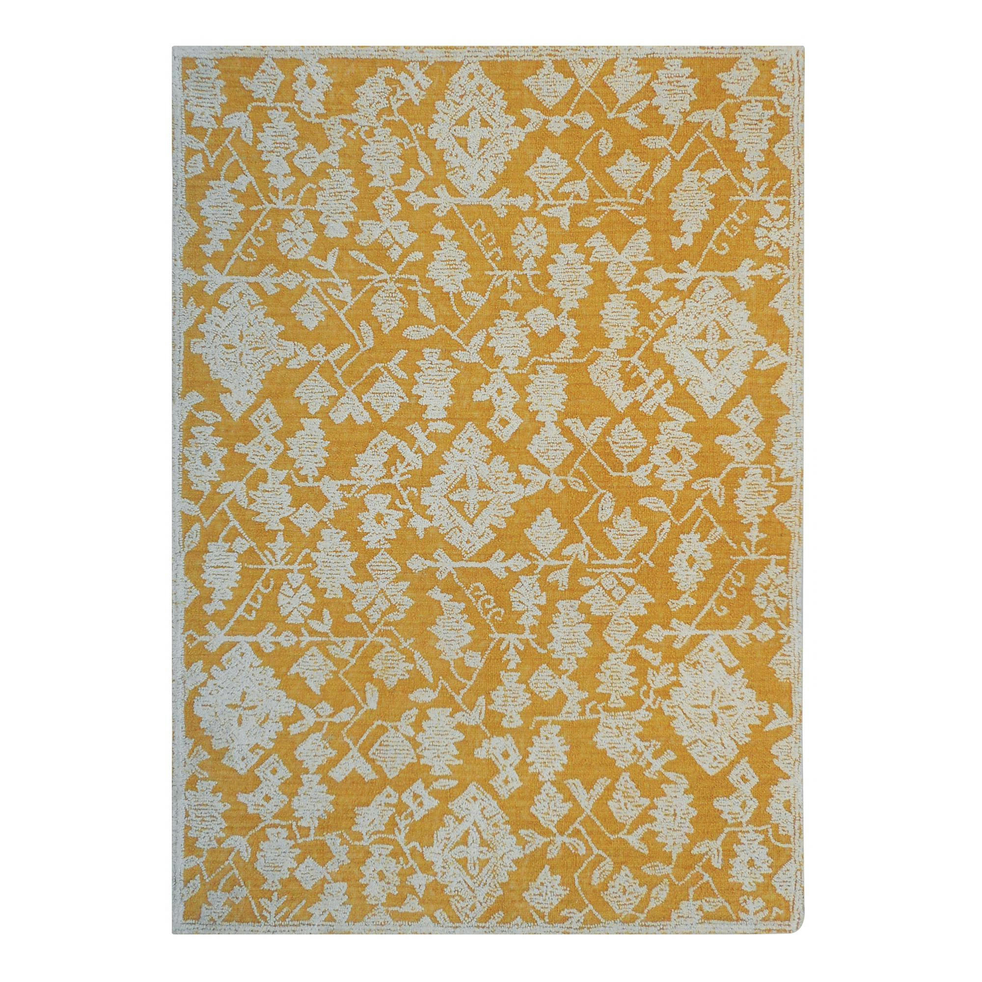 RENI - Tapis  en laine or/ivoire 190 x 290