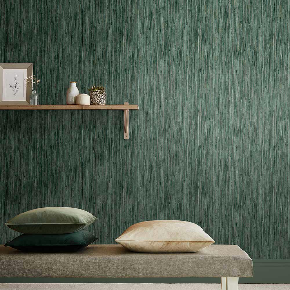 - papier peint grasscloth texture vert 1005x52cm