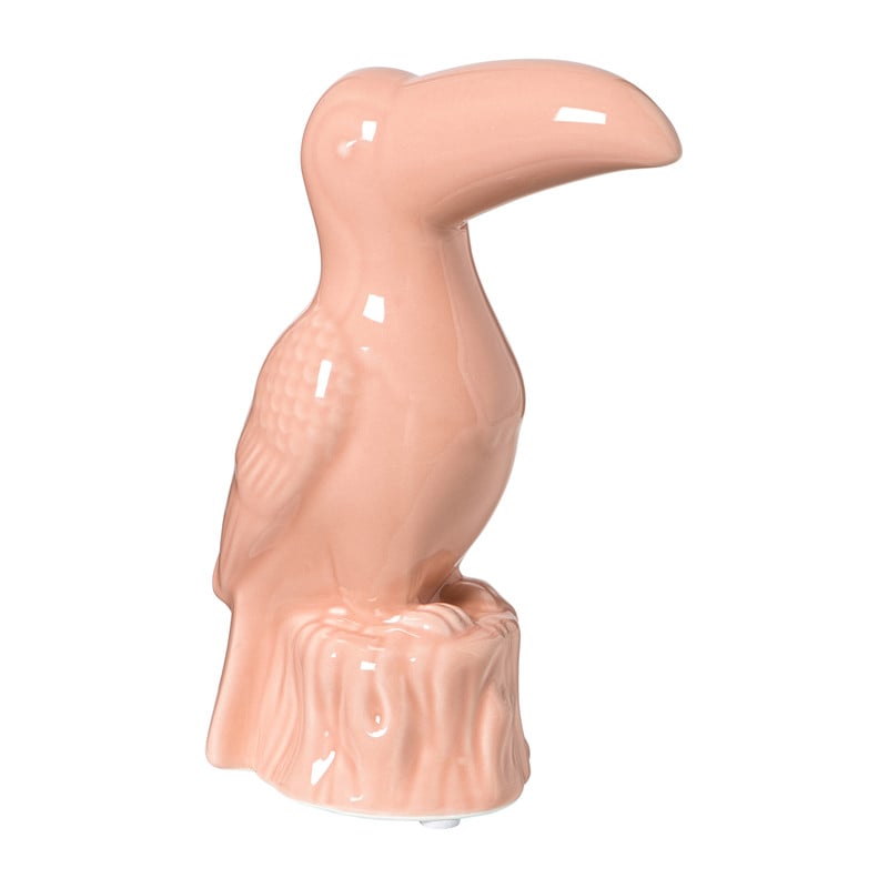 Decoratie toekan - groen/roze - 16.5x11.5x6.5 cm - diverse varianten