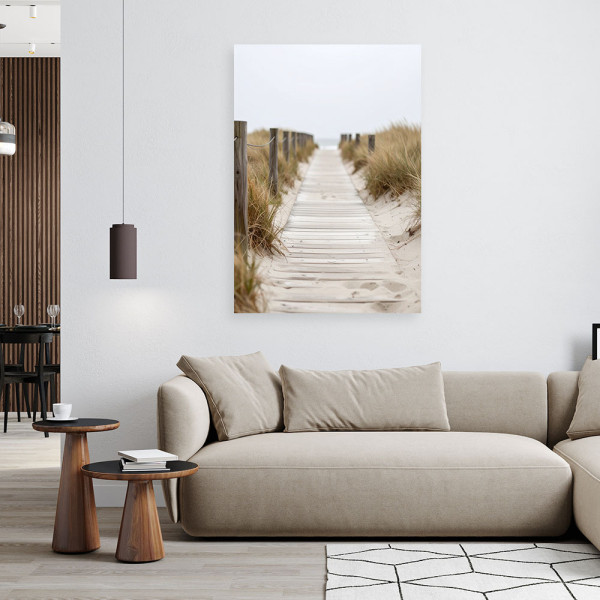 Obraz do salonu sypialni biura, Kładka na plażę krajobraz natura 20x30
