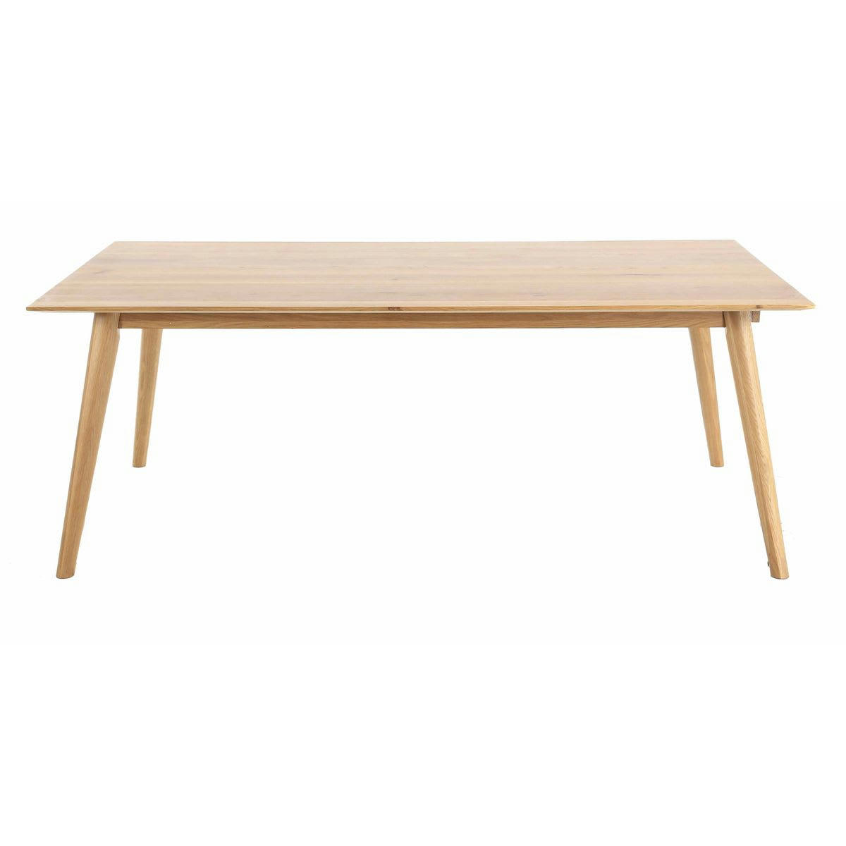 ELFY - Table extensible chêne massif 180 cm allonges en option