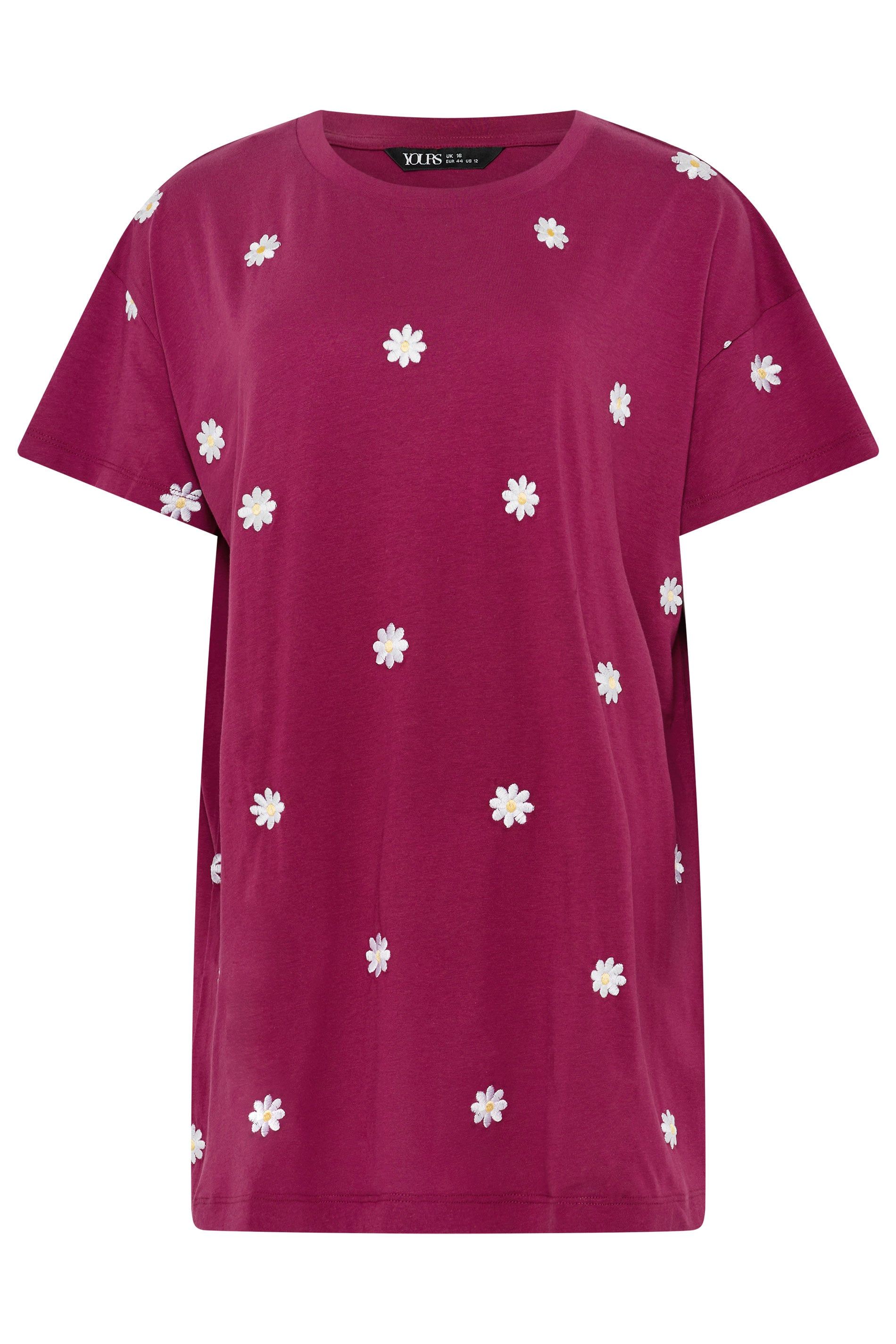 Yours Embroidered Daisy T-Shirt