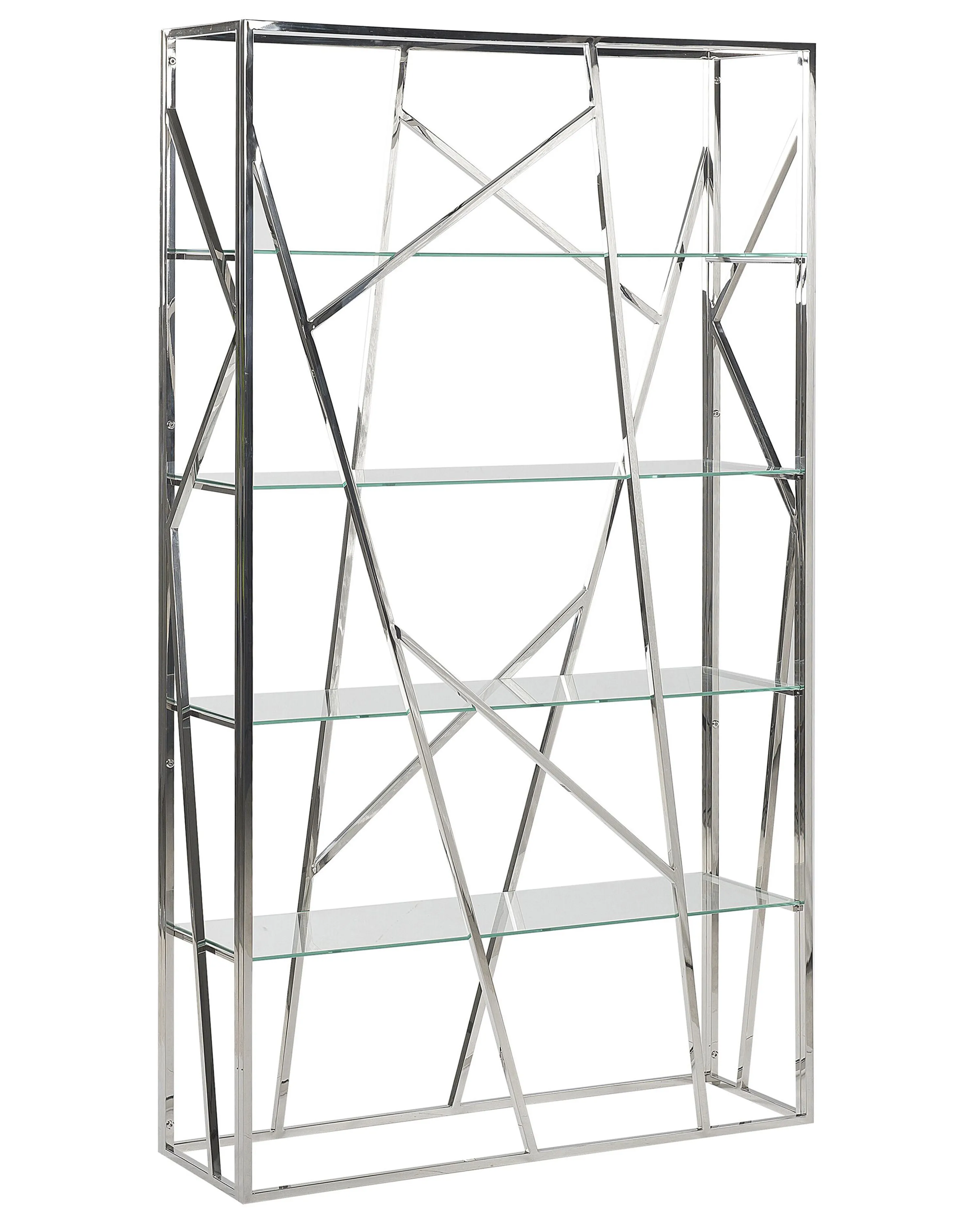 4 Tier Shelving Unit HOXIE Metal 175 cm Silver