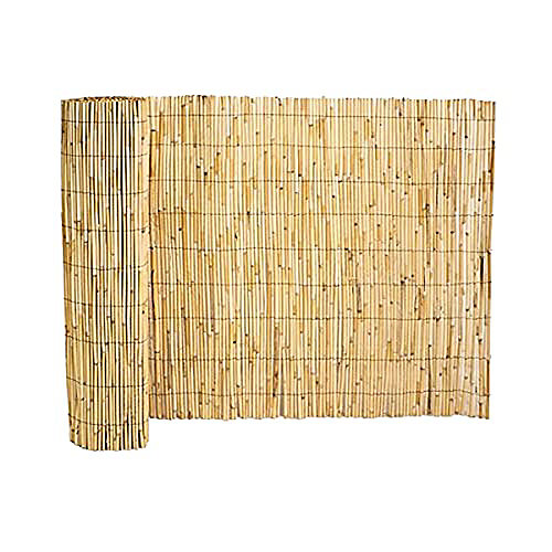 Lot de 4 canisse en bambou, clôture de jardin, brise vue, couverture de protection contre le vent et le soleil - P 100 x L 500 cm