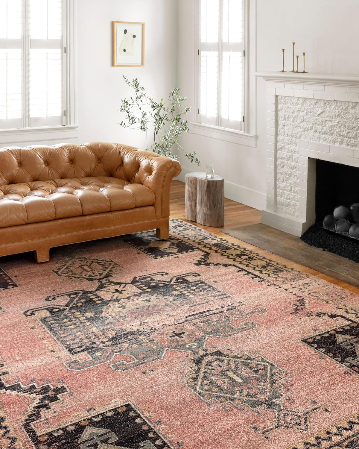 Loloi Jocelyn Collection JOC-06 Rose/Rose 7'-10 x 10' .38 Thick Area Rug