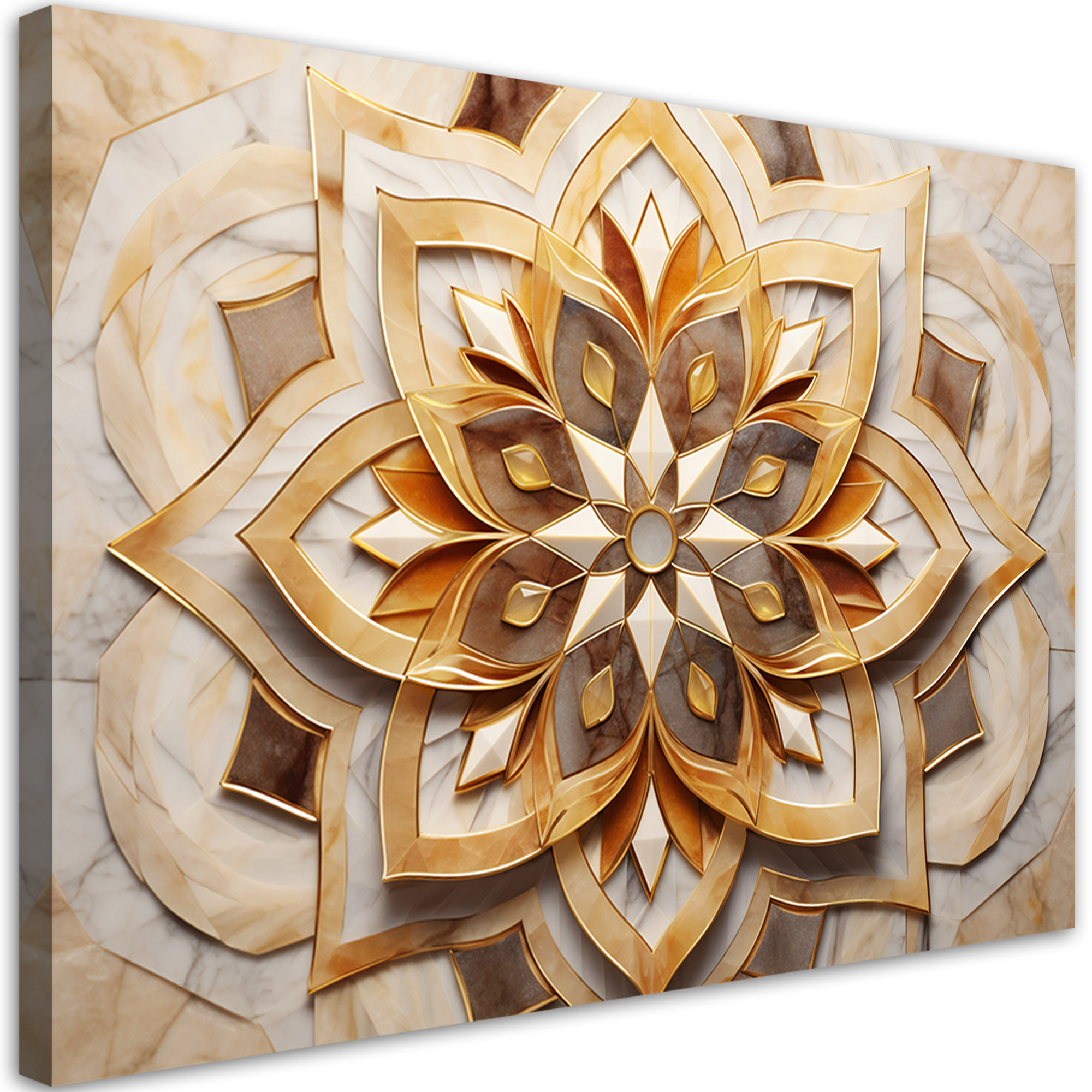 Feeby Obraz do salonu - Kwiat beżowy 3d 60x40