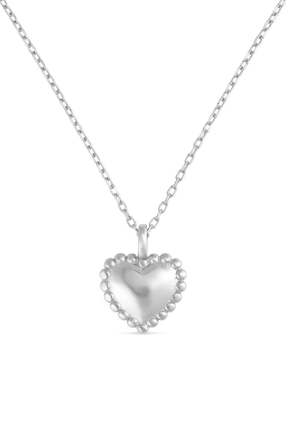 Elk & Bloom Dainty Silver Heart Love Necklace
