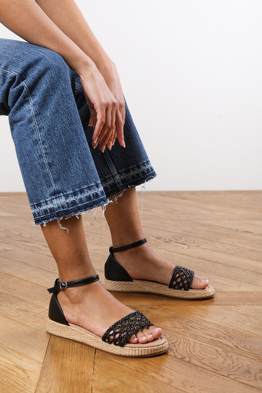 Where's That From Desiree' Handwoven Flatform Espadrille Sandal