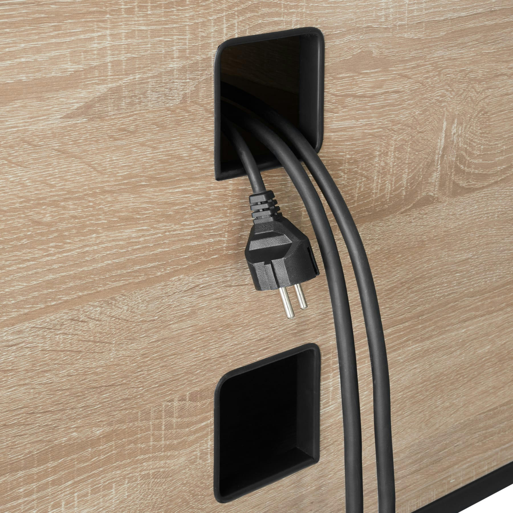 - Meuble TV Style industriel Bois clair industriel, Chêne Sonoma