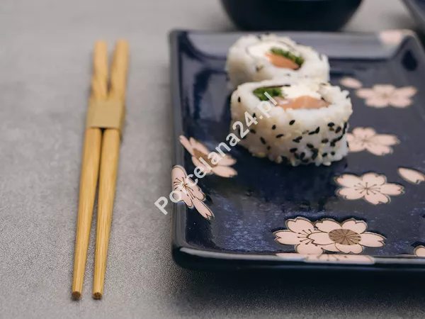 Zestaw do sushi dla 2 osób (4 el.) z pałeczkami Tokyo Design Studio - Sakura Navy 33759